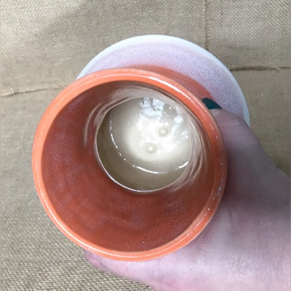 Project 62 Reactive Pottery Vase Orange Pink White Boho Cottage Core Summer